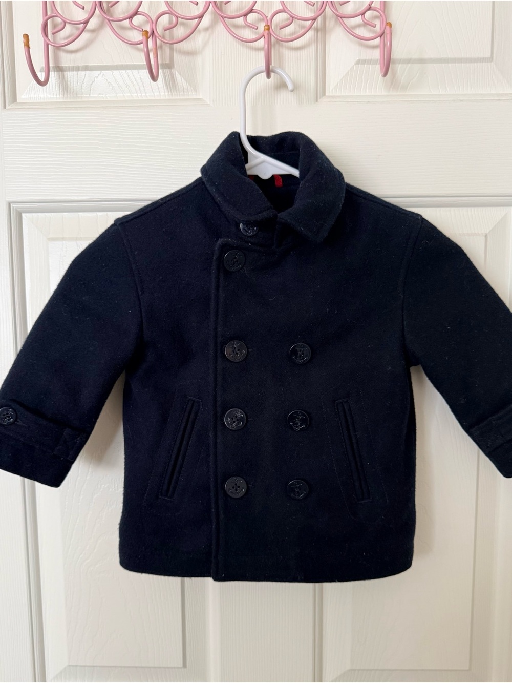 Baby GAP Navy Double-Breasted Peacoat Jacket for Kids 18-24 Months Winter Coat